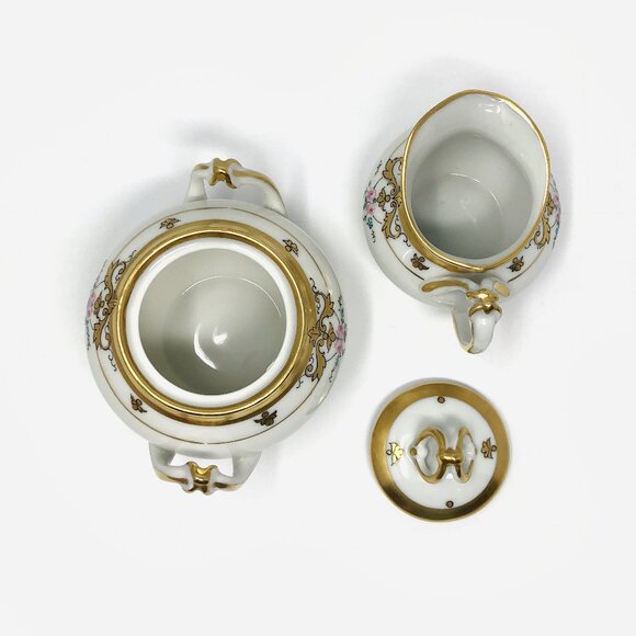 Pickard Hand Painted Cream & Sugar - Picture 5 of 7